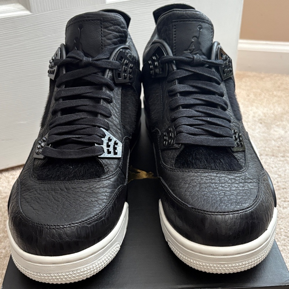 Size 13 Jordan 4 Black Pony Hair(Premium Jordan Series) - Picture 5 of 8